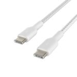 Belkin BoostCharge Braided USB-C to USB-C 60W , 3.3ft/1m Cable - White - Image 4