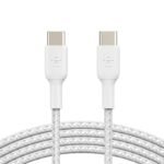 Belkin BoostCharge Braided USB-C to USB-C 60W , 3.3ft/1m Cable - White - Image 2