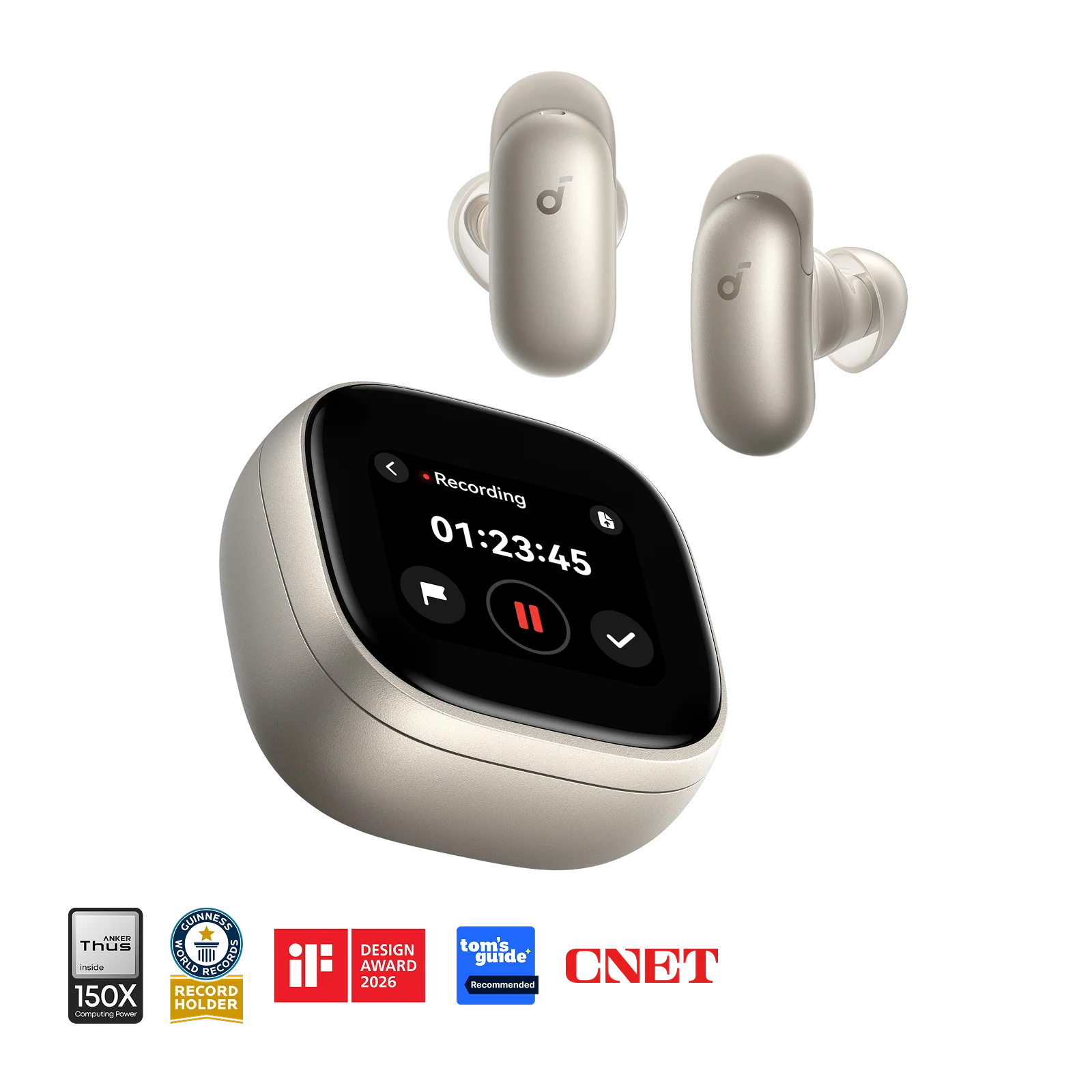 Liberty 5 Pro Max | Earbuds with AI Note-Taker Smart Case - Image 1