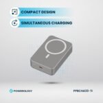 Powerology 20000 mAh 20W PD & 15W Magsafe Powerbank - Titanium - Image 8