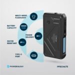 Powerology 20000mah Power Bank With Led Built-In Retractable Type-C Cable 15w Wireless Ch - Image 11