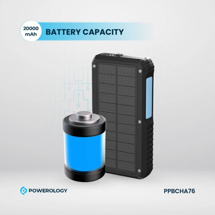 Powerology 20000mah Power Bank With Led Built-In Retractable Type-C Cable 15w Wireless Ch - Image 5