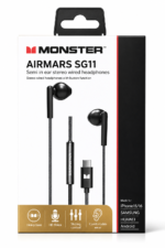 ⁦MONSTER Airmars SG11 USB-C Semi in Ear Stereo Wired Headphones - Black⁩ - الصورة ⁦2⁩