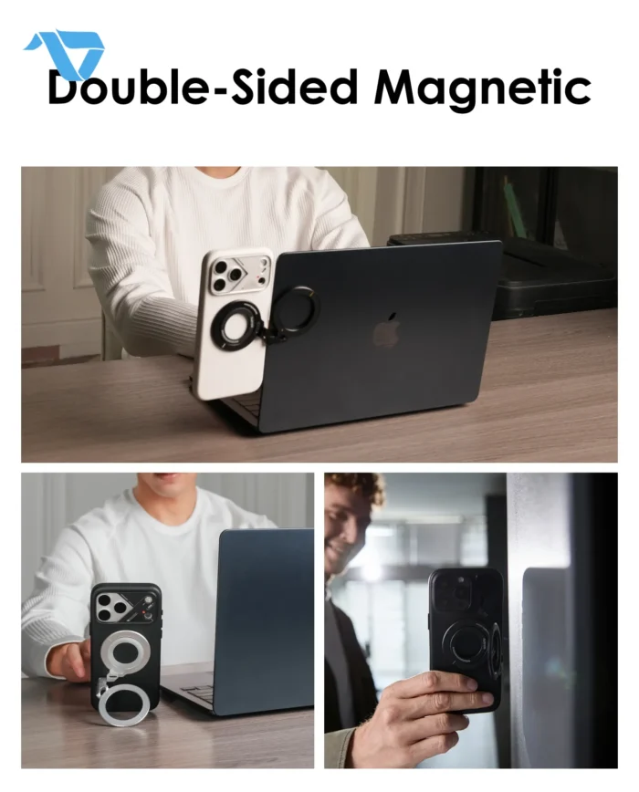 Aulumu G09 Infinite 360° MagSafe Stand | 3-Axis Rotation - Silver - Image 14