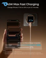 Anker Nano Charger With IQ USB-C Port, Smart Device Detection (45W, Smart Display) - White (Etisal) - Image 8
