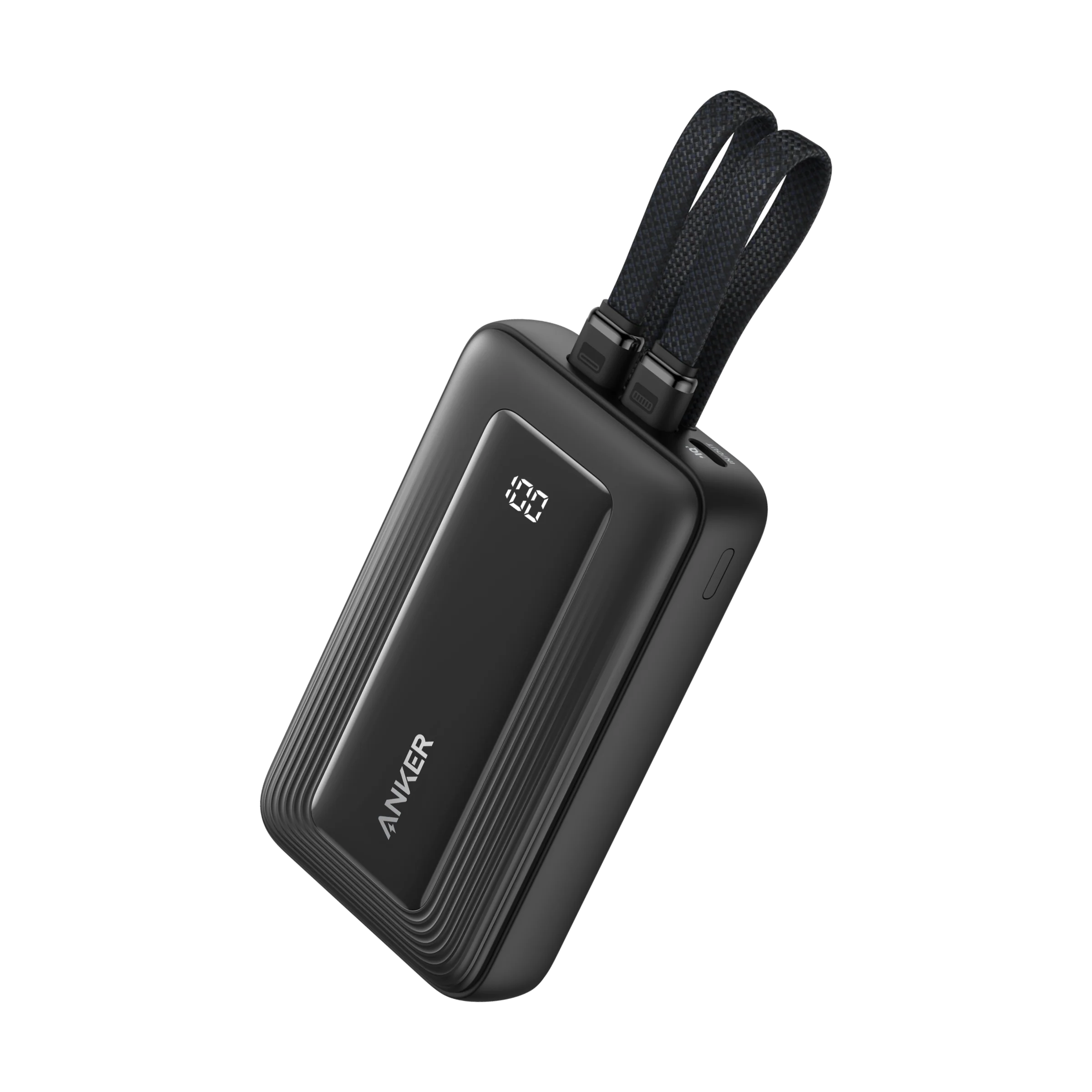 A1680011_Rich_image_TD01_US_V1 Anker Zolo Power Bank (10K,35W,Built-In Dual USB-C Cables) With 1 USB-C Port + 1 USB-A Port - Black (Etisal) - Image 1
