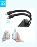 Anker Zolo Power Bank (10K,35W,Built-In Dual USB-C Cables) With 1 USB-C Port + 1 USB-A Port - Black (Etisal) - Image 4