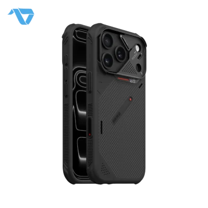 Aulumu A18 Armor Shockproof Aramid Fiber Case for iPhone 17/18 Pro Max – Black