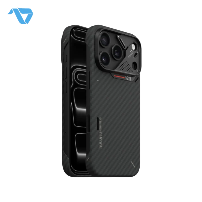 ⁦Aulumu A18 Ultra Slim Aramid Fiber Case for iPhone 17/18 Pro - Black⁩ - الصورة ⁦2⁩