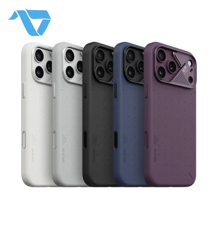 Aulumu A18 Particle Vegan Leather Case for iPhone 17/18 Pro Max - Obsidian Black - Image 5