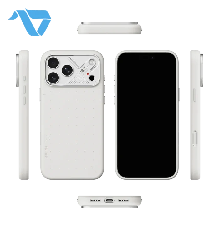 Aulumu A18 Particle Vegan Leather Case for iPhone 17/18 Pro Max - Obsidian Black - Image 3