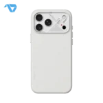 Aulumu A18 Particle Vegan Leather Case for iPhone 17/18 Pro Max - Frost White