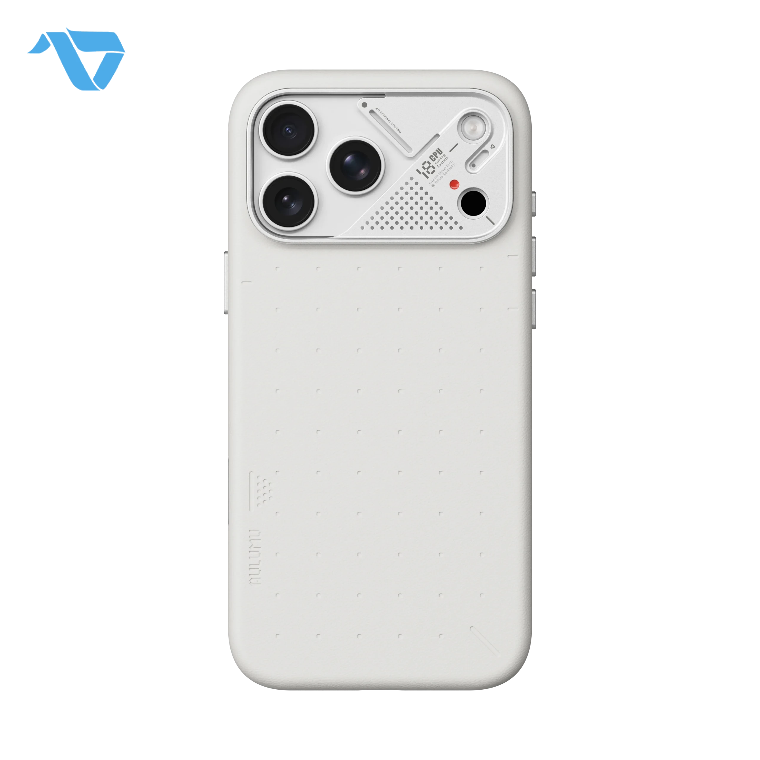A18PU_PM_3fda5bb5-66ef-48a5-a86e-13d155dbe38d Aulumu A18 Particle Vegan Leather Case for iPhone 17/18 Pro Max - Frost White - Image 1