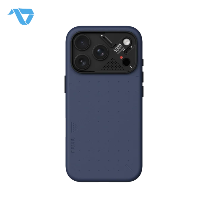 Aulumu A18 Particle Vegan Leather Case for iPhone 17/18 Pro - Abyss Blue - Image 2