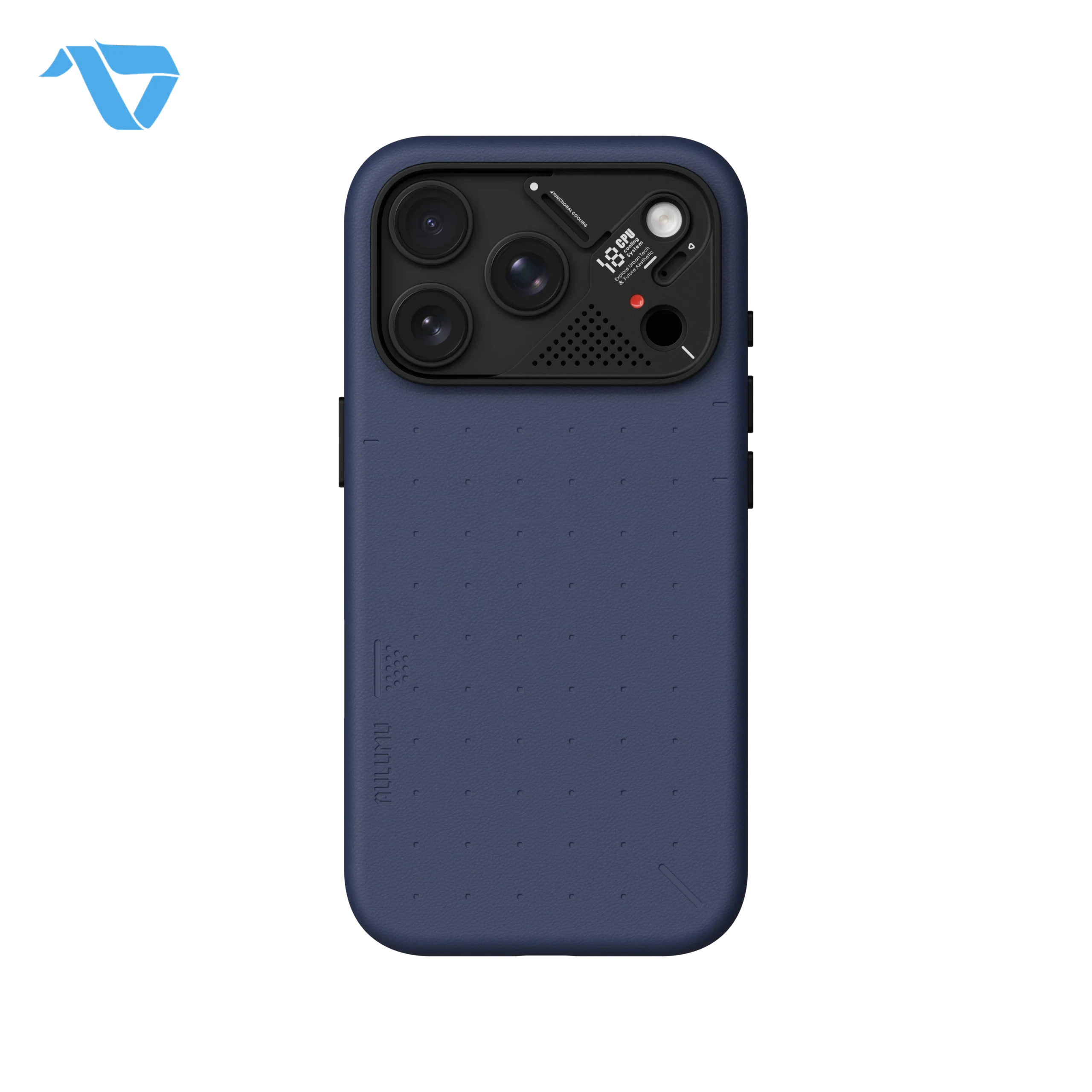 A18PU_P_bd04517c-e471-49d1-b925-e88e4317cbf7 pro Aulumu A18 Particle Vegan Leather Case for iPhone 17/18 Pro - Abyss Blue - Image 1