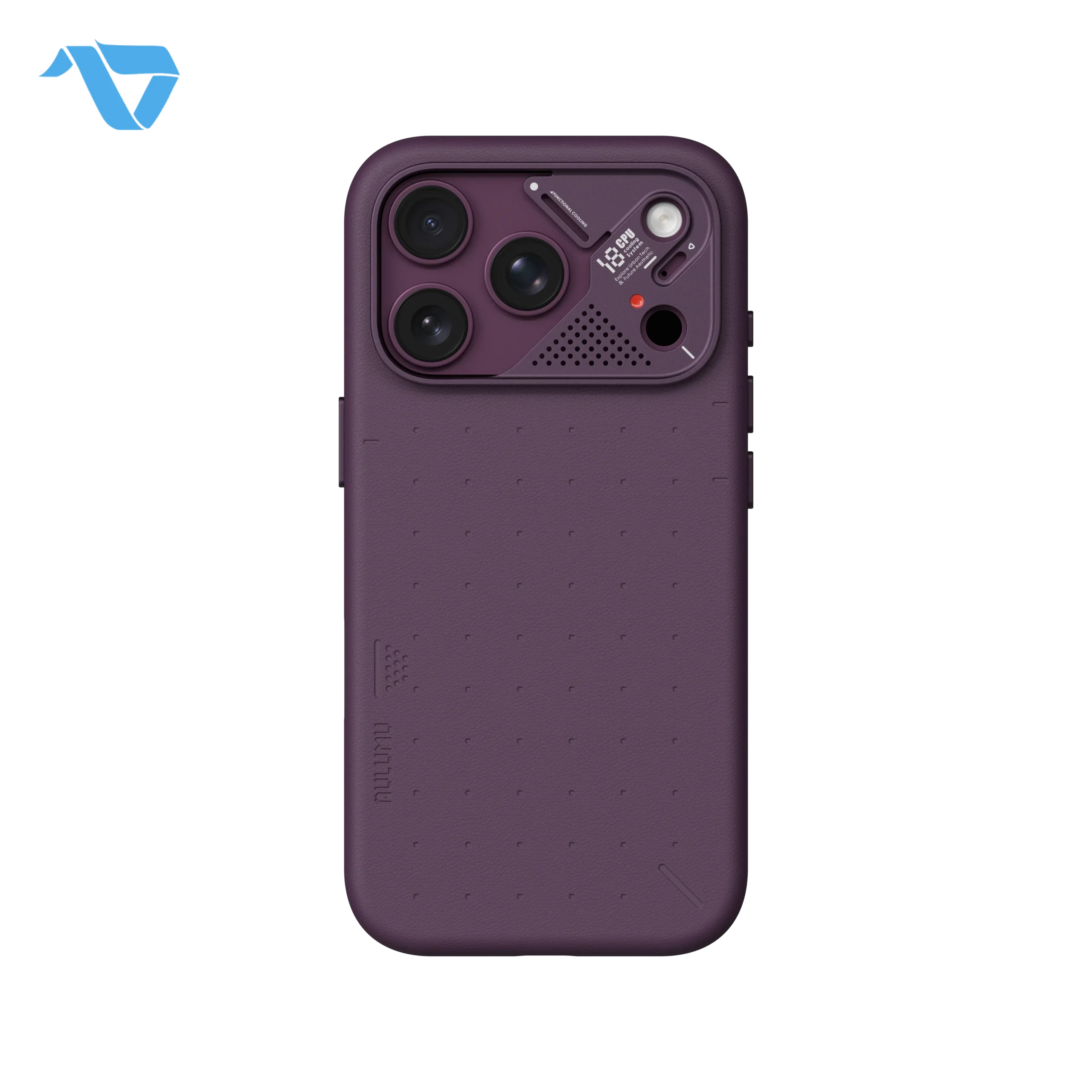 A18PU_P_e35b20bf-87d6-4aad-9dea-0293799e3843 pro Aulumu A18 Particle Vegan Leather Case for iPhone 17/18 Pro - Burgundy - Image 1