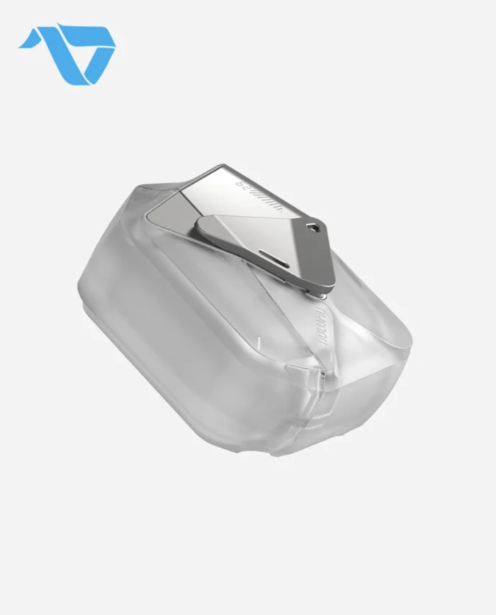 Aulumu A29 Geometric Case for AirPods 4 | Lock & Lanyard - Translucent White - Image 5