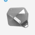 Aulumu A29 Geometric Case for AirPods 4 | Lock & Lanyard - Gray