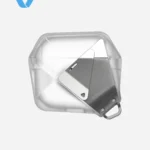 Aulumu A29 Geometric Case for AirPods 4 | Lock & Lanyard - Translucent White