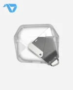 Aulumu A29 Geometric Case for AirPods 4 | Lock & Lanyard - Translucent White