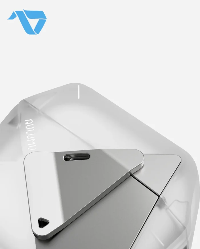 Aulumu A29 Geometric Case for AirPods 4 | Lock & Lanyard - Translucent White - Image 4