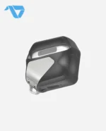 Aulumu A29 Geometric Case for AirPods 4 | Lock & Lanyard - Translucent Gray - Image 7