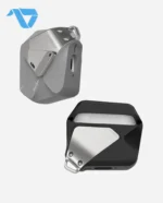Aulumu A29 Geometric Case for AirPods 4 | Lock & Lanyard - Gray - Image 8