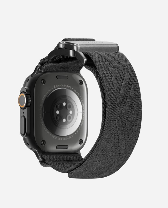 Aulumu C03 Titanium Mag Buckle Quick-Release Band for Apple Watch - Black Buckle - Black - Image 3