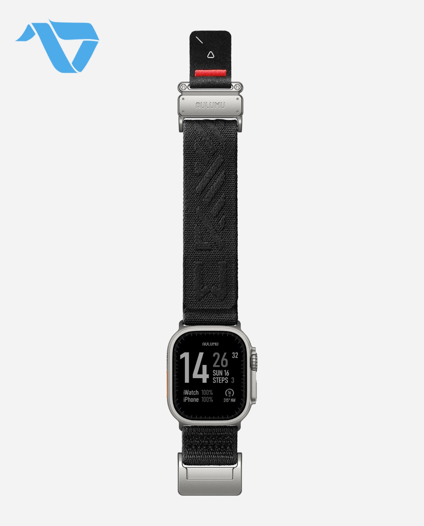 C03banner_SKU_-03_5b13504e-b422-4a49-921b-6528e327f605 Aulumu C03 Titanium Mag Buckle Quick-Release Band for Apple Watch - Titanium Buckle - Black - Image 1