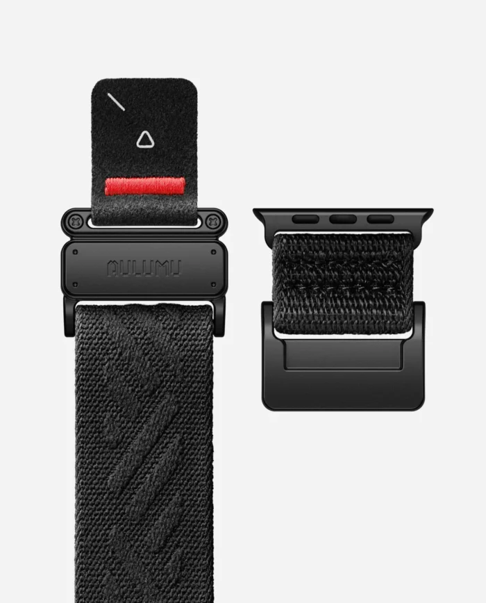 Aulumu C03 Titanium Mag Buckle Quick-Release Band for Apple Watch - Black Buckle - Black - Image 4