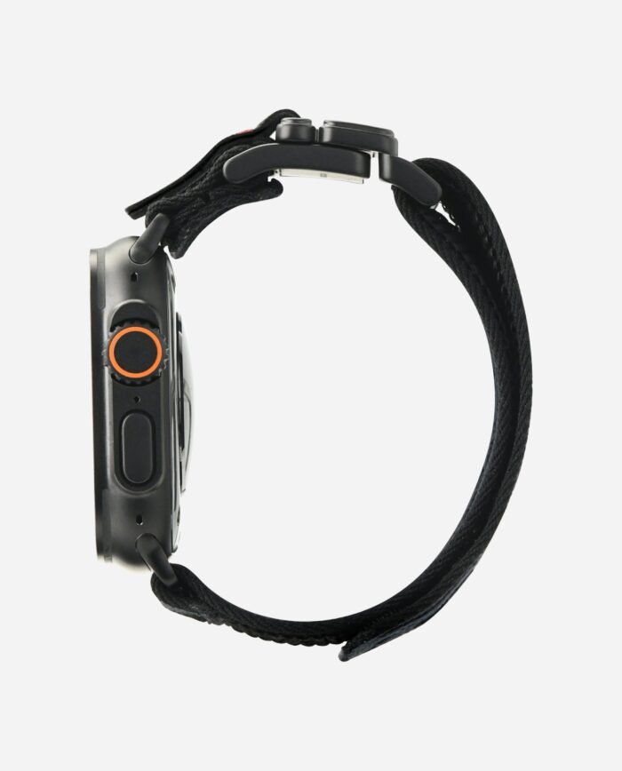 Aulumu C03 Titanium Mag Buckle Quick-Release Band for Apple Watch - Black Buckle - Black - Image 5
