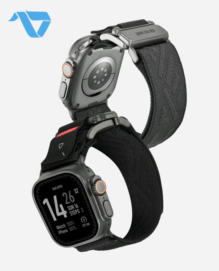 Aulumu C03 Titanium Mag Buckle Quick-Release Band for Apple Watch - Titanium Buckle - Gray - Image 5