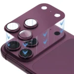 Camera Lens Protection iPhone 18 Pro Burgundy - Image 3