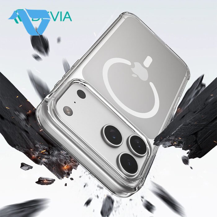 ⁦DEVIA Clear Series Anti-Yellowing Magnetic Case iPhone 18 Pro Max⁩ - الصورة ⁦3⁩