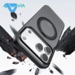 DEVIA Light Ripple Series Curved Skin-Friendly Magnetic Case (With Touch Button) For iPhone 18 Pro Max Black - Image 6