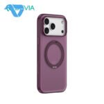 DEVIA Light Ripple Series Curved Skin-Friendly Magnetic Case For iPhone 18 Pro Max Dark Cherry