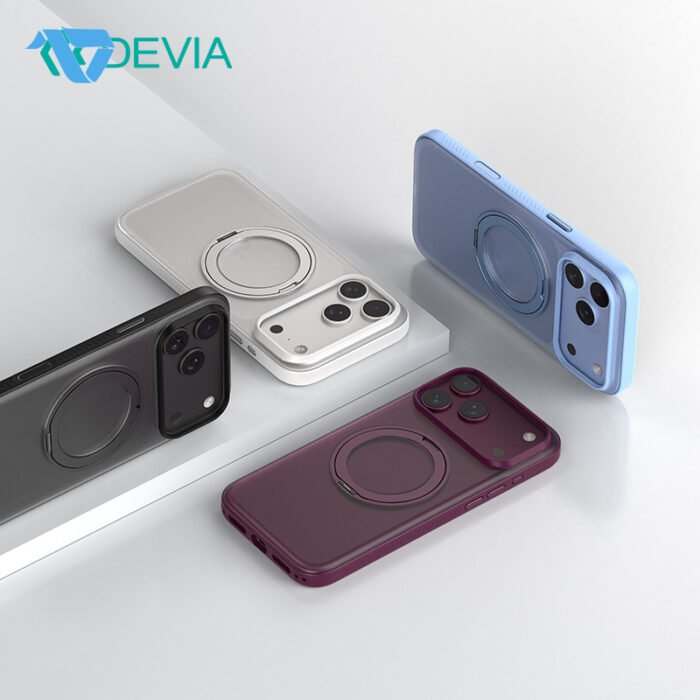 DEVIA Light Ripple Series Curved Skin-Friendly Magnetic Case  (With Touch Button) For iPhone 18 Pro Max Black - Image 4