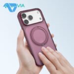 DEVIA Light Ripple Series Curved Skin-Friendly Magnetic Case (With Touch Button) For iPhone 18 Pro Max Black - Image 5