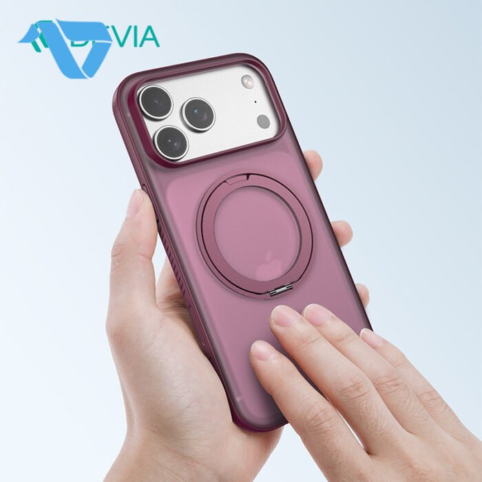 DEVIA Light Ripple Series Curved Skin-Friendly Magnetic Case  (With Touch Button) For iPhone 18 Pro Max Black - Image 5