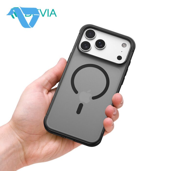 DEVIA Shield Series Matte Skin-Friendly Magnetic Case iPhone 18 Pro Max Black - Image 3