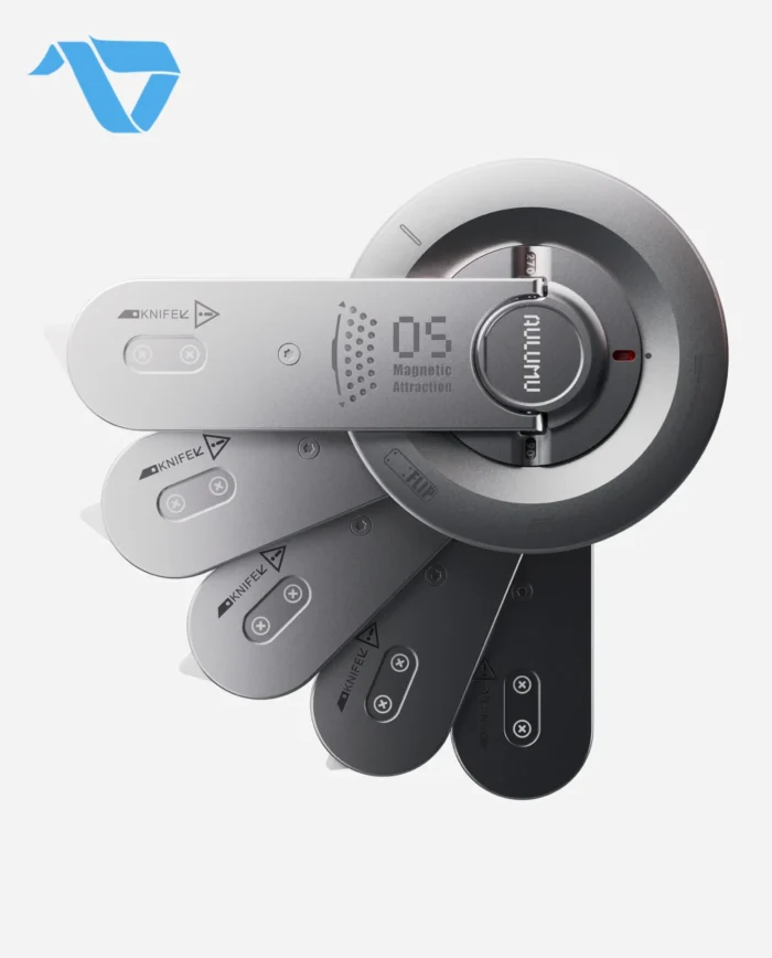 Aulumu G05 Air Next-Gen Hi-Per  5-in-1 Multifunctional Magnetic Phone Stand - Silver - Image 3