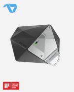 Aulumu A39 Geometric Case for AirPods Pro 3 | Lock & Lanyard - Black