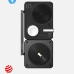 Aulumu M01 4-in-1 Folding Wireless Charging Station & Pad  Magnetic - Black