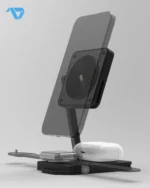 Aulumu M01 4-in-1 Folding Wireless Charging Station & Pad Magnetic - Black - Image 3