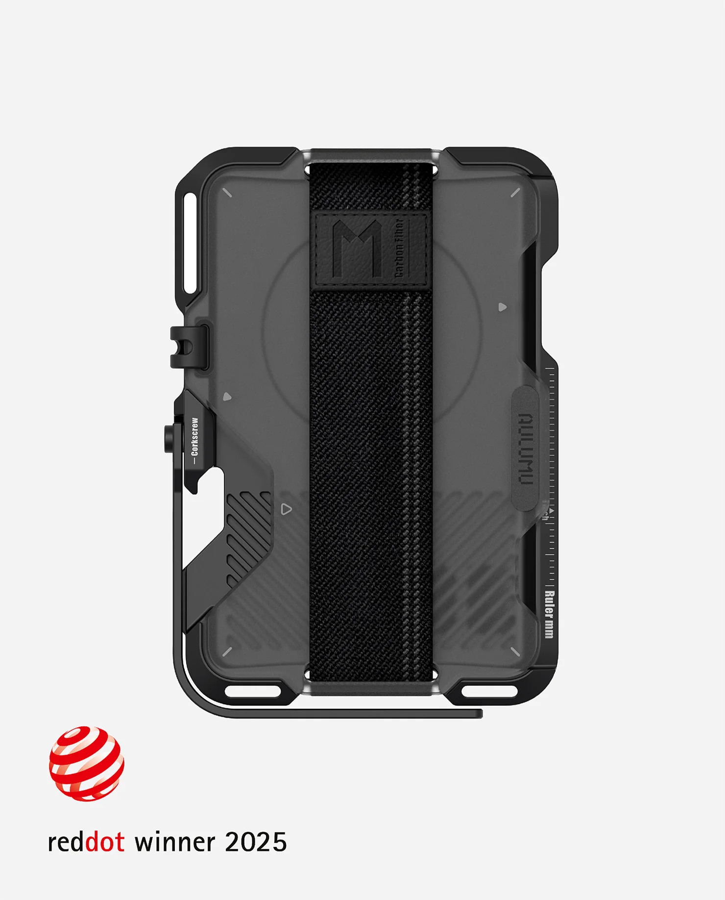 Magnetic_Wallet_for_iPhone Aulumu G03 Multi-Tool Magnetic Metal Wallet | Frosted Cover | Magnetic - Translucent Gray - Image 1