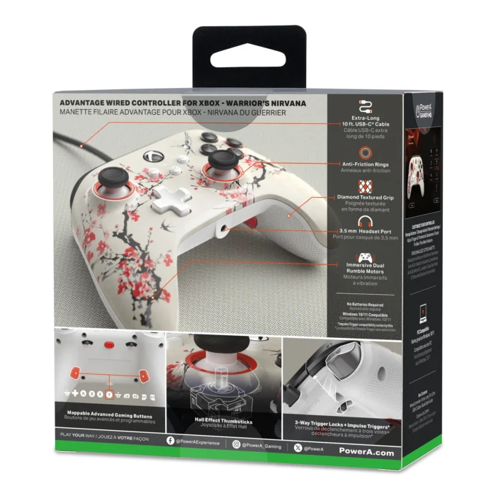 PowerA Advantage Wired Controller for PC & Xbox Series X|S|One - Warrior's Nirvana - Image 12