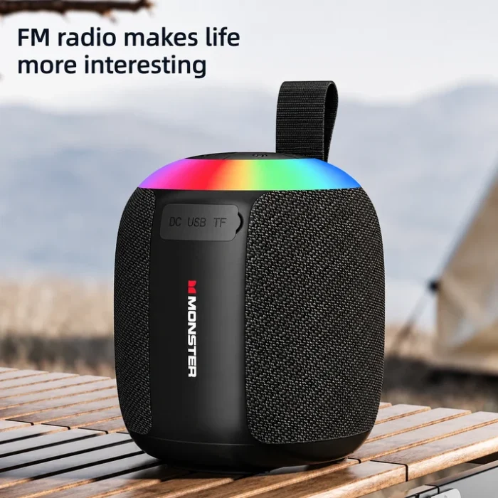 Monster AirRock S07 Pro – Laser Light Colorful Wireless Speaker - Red - Image 7