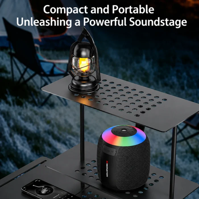 Monster AirRock S07 Pro – Laser Light Colorful Wireless Speaker Black - Image 4