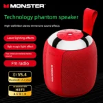 Monster AirRock S07 Pro – Laser Light Colorful Wireless Speaker - Red - Image 4