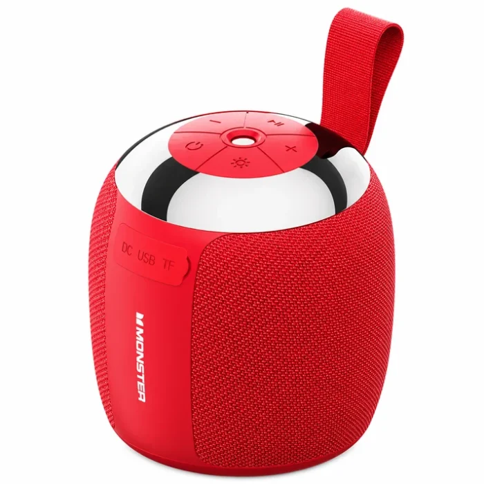 Monster AirRock S07 Pro – Laser Light Colorful Wireless Speaker - Red - Image 3